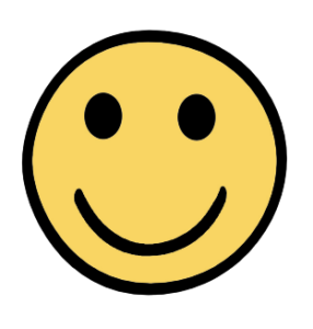 Zeichnung; Ein gelber, lächelnder Smiley