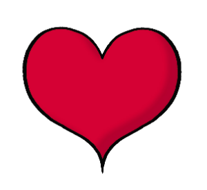 Zeichnung: Ein rotes Herz.