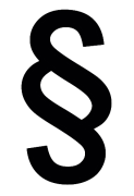 Ein Paragrafen- Symbol.